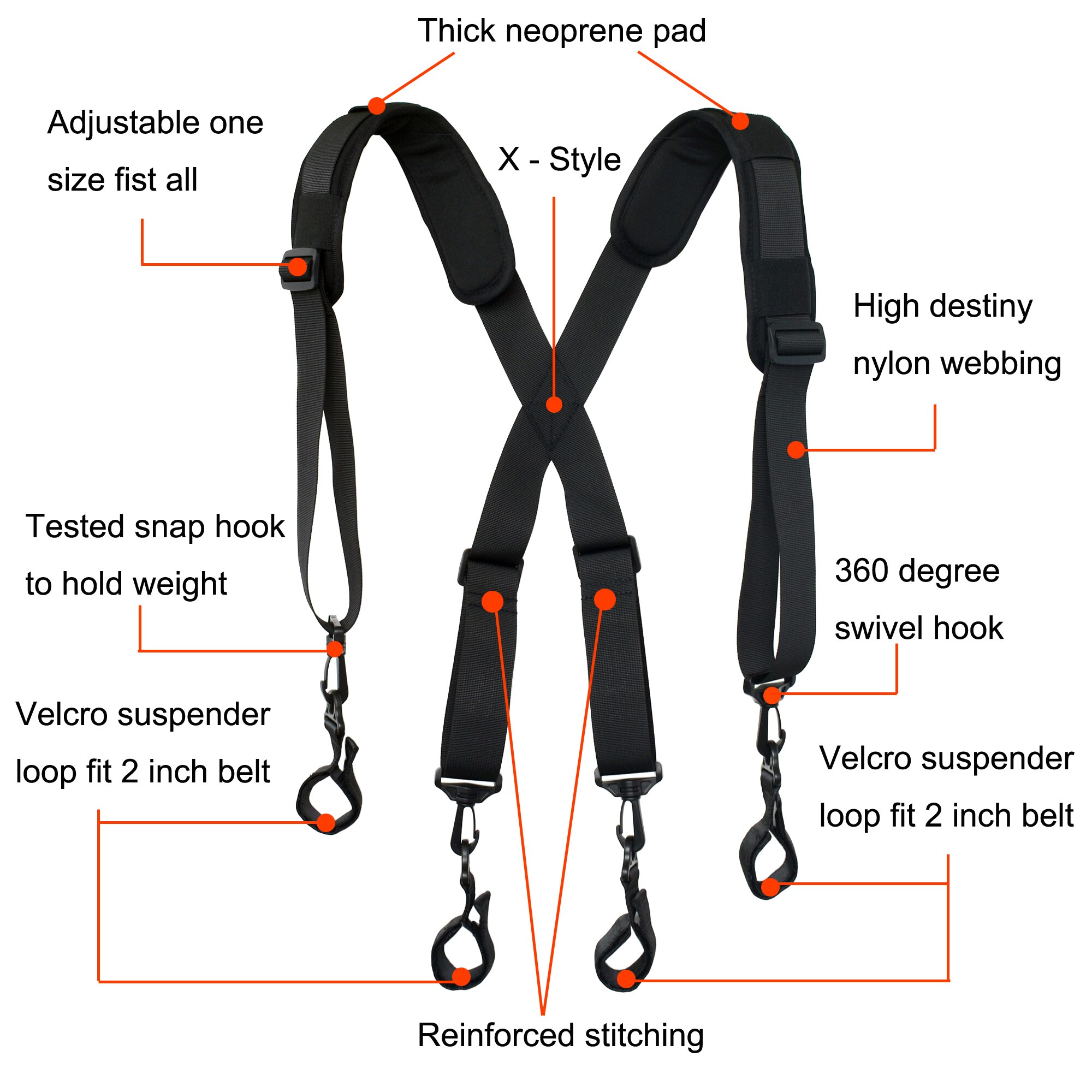 Tool Belt Suspender Duty Belt Suspender Duty Belt Harness for Tool Belt