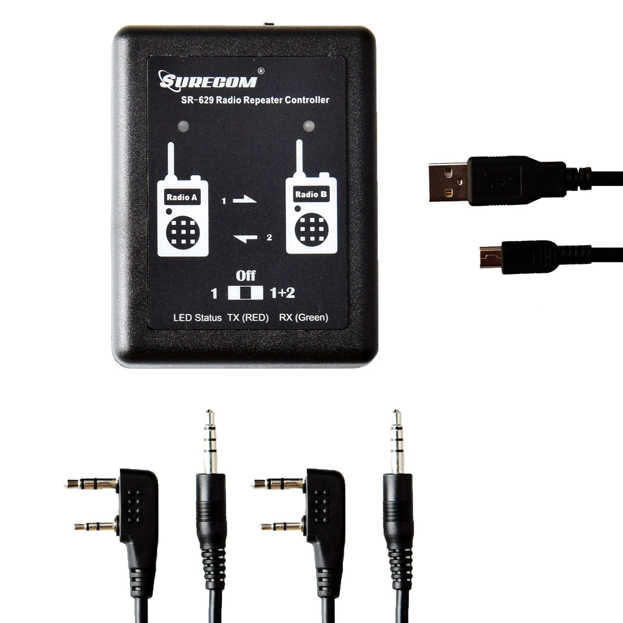 Surecom SR-629 2 in 1 banda trasversale del regolatore del ripetitore della Radio Duplex per la scatola di relè bidirezionale del regolatore del relè della Radio del walkie-talkie