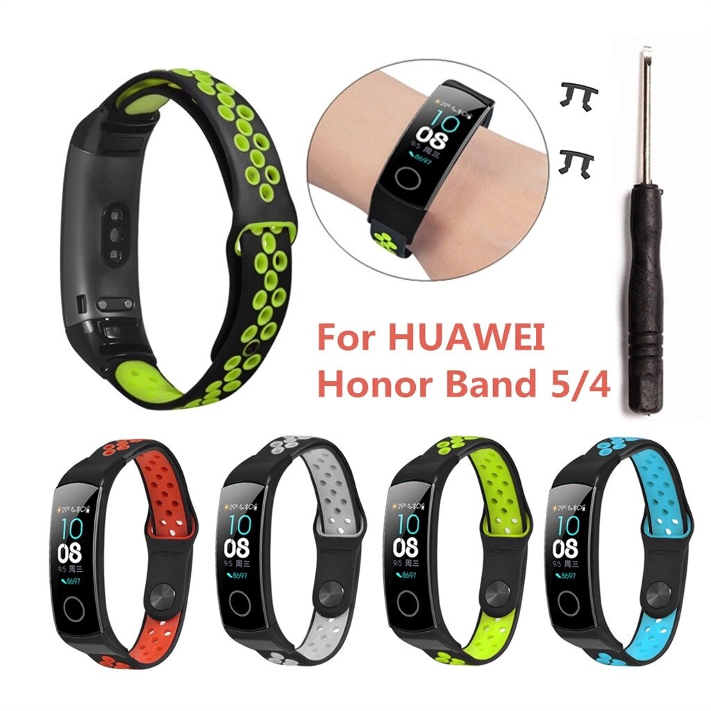 30 neue Sport Silikon Ersatz Uhr Band Handgelenk Gurt Für Huawei Honor Band 5/4 Einstellbare Smartwatch Zubehör