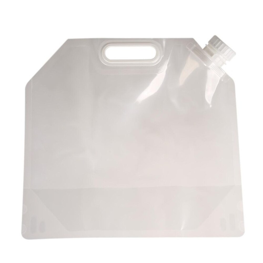 Plegable bolsa de agua contenedor PE insípido sello de seguridad ligero beber bolsas para almacenar agua para Camping de senderismo Picnic: transparent