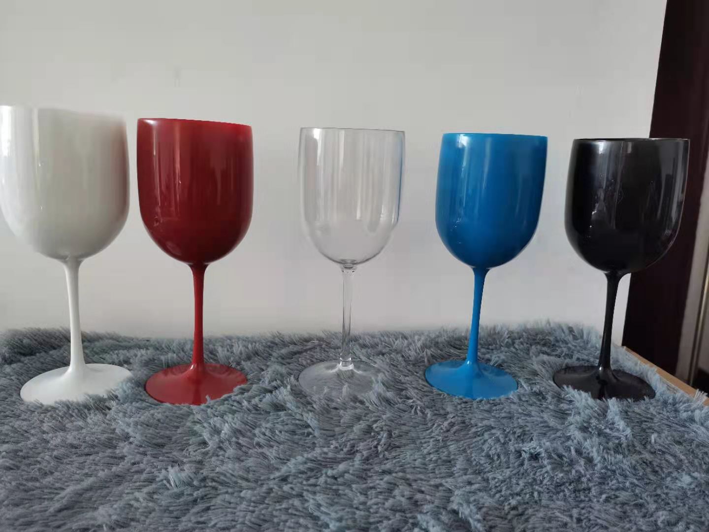 Milieuvriendelijk Food Grade Pp Materiaal Beker Plastic Rode Wijn Cup Acryl Imitatie Glas 6 Stuk Set Kleur Willekeurige