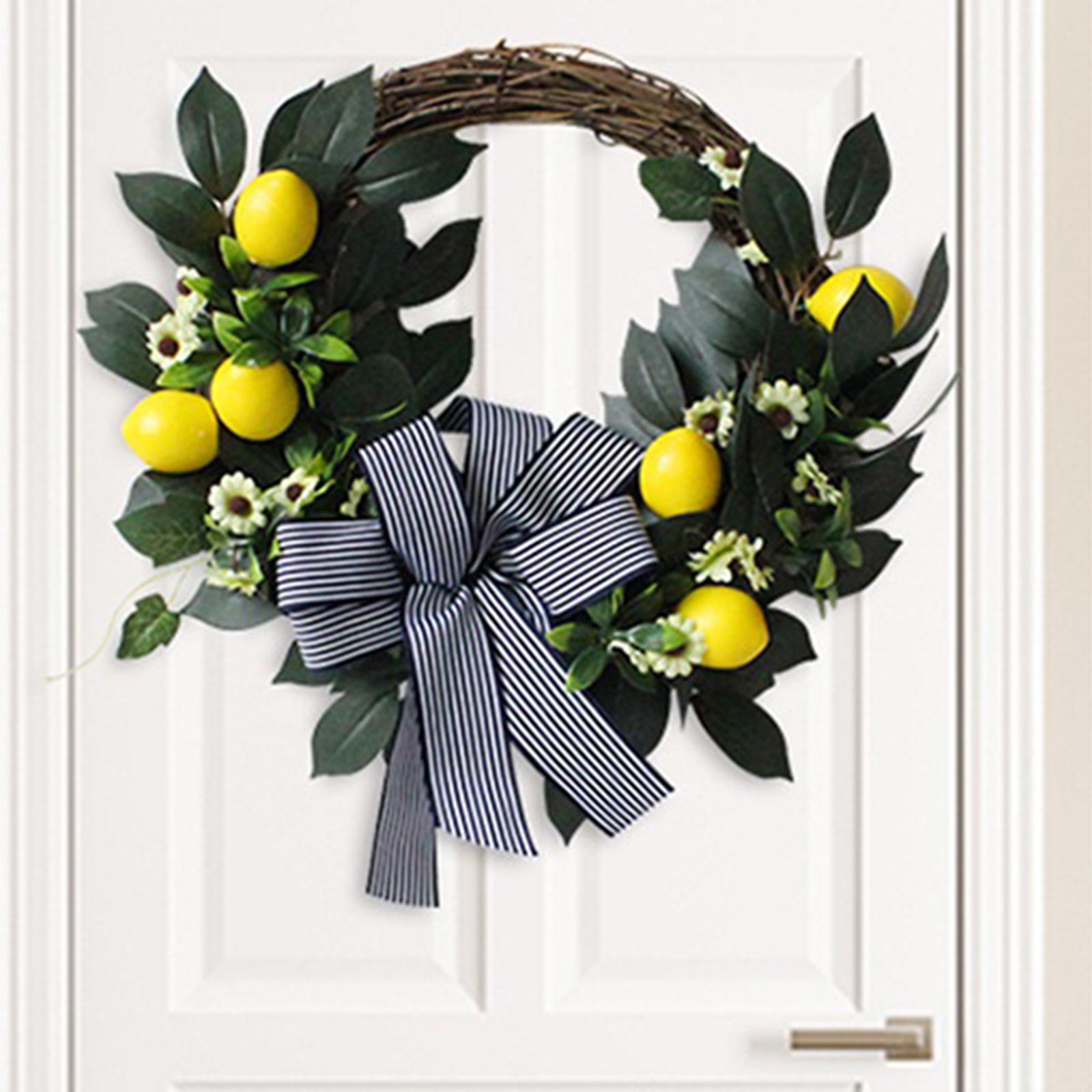 Citroen Lente Krans Bloemen Guirlande Fruit Voor Deur Foto Props Boerderij