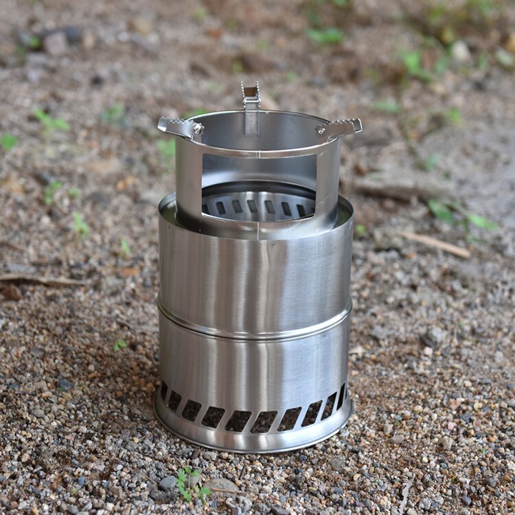 Stainless steel folding wood stove outdoor camping stove portable barbecue picnic picnic wood stove