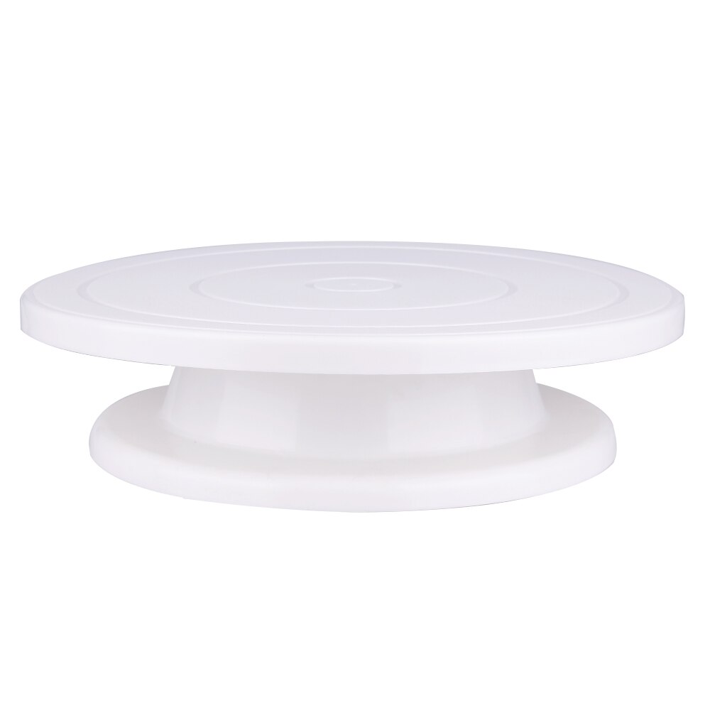 10 Inch Taart Draaitafel Roterende Anti-Slip Ronde Cake Stand Cake Decorating Gereedschap Cake Draaitafel Keuken Diy Pan bakken Tools: white