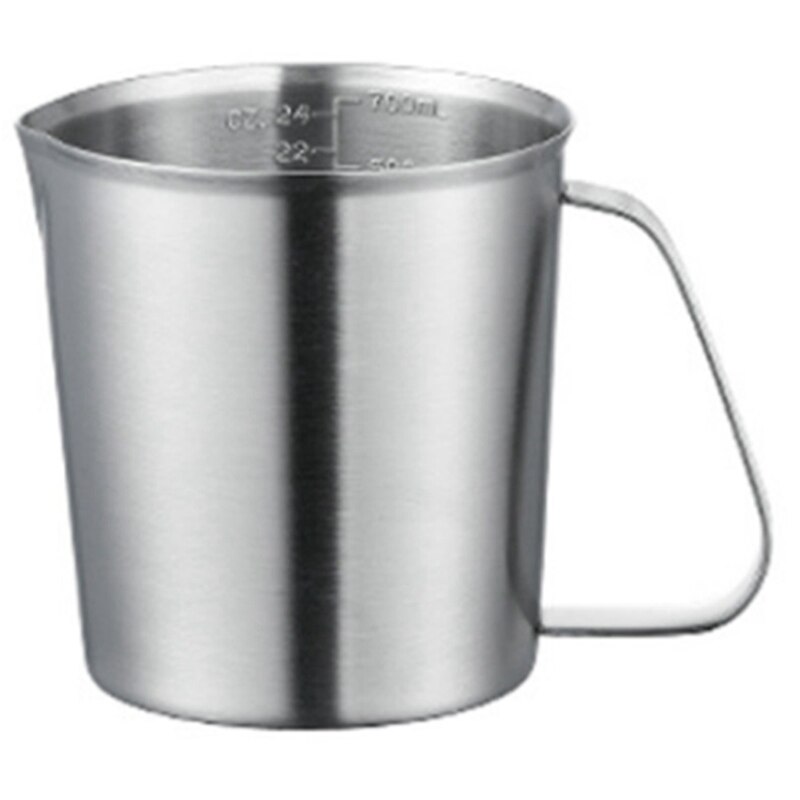 Stainless Steel Measuring Cup Thickened Kitchen Milk Cup Scale Cup Household Baking Container Cup Milk Foam Cup: caliber 10.5cm