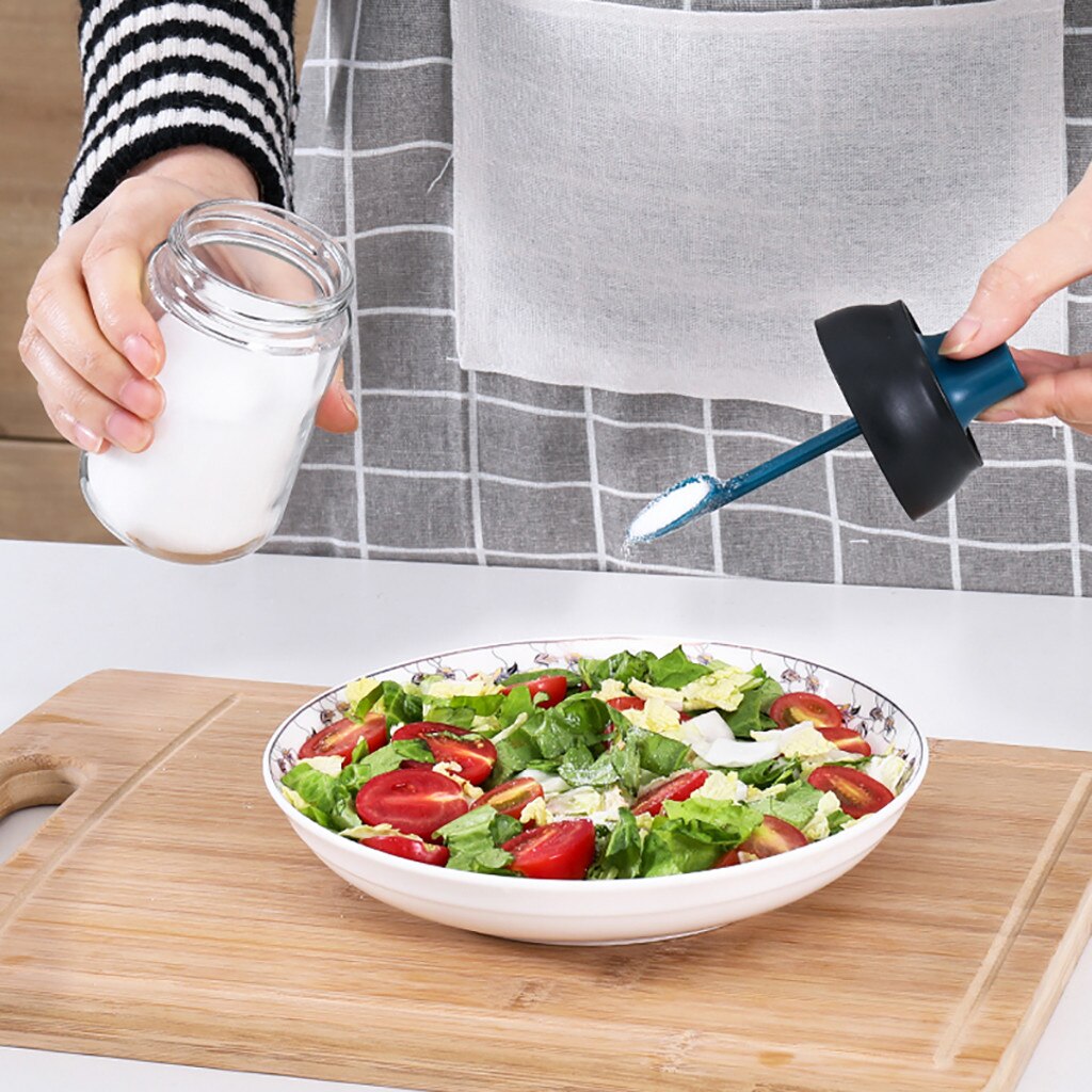Tarros de condimentos, pincel de aceite, depósito de vidrio para condimentos, Kit de especias de cocina, botellas, pimienta, cuchara para miel, contenedor de almacenamiento de alimentos # T5P