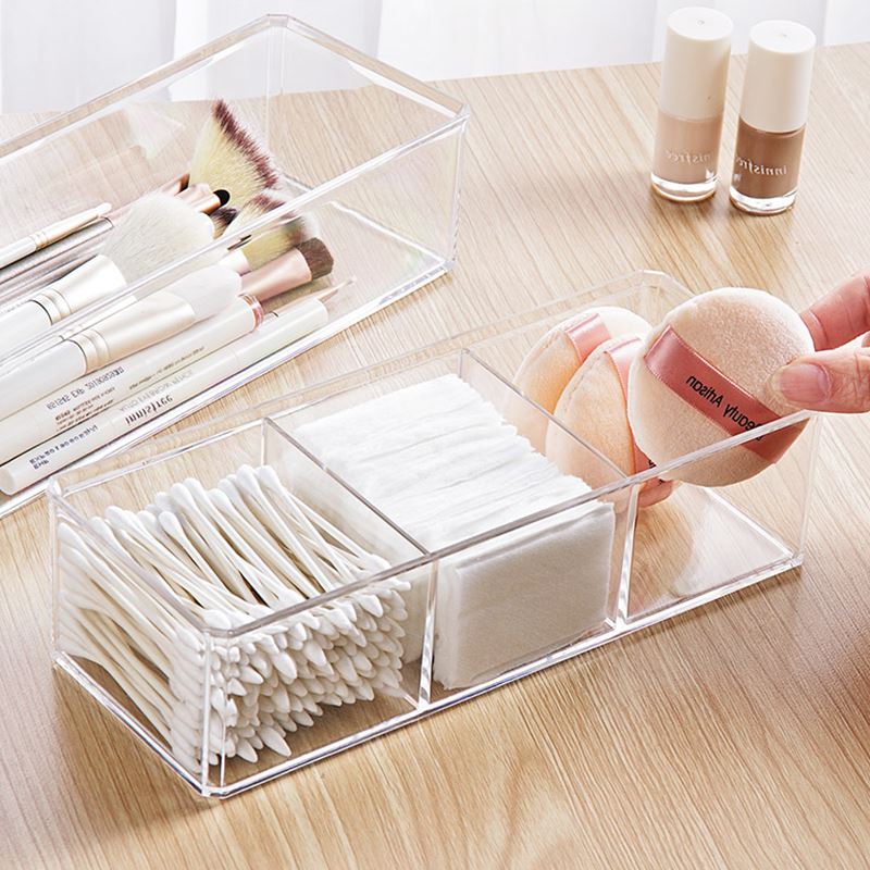 tiroir en acrylique Transparent, Portable, empilable, détachable, boîte de rangement cosmétique anti-poussière