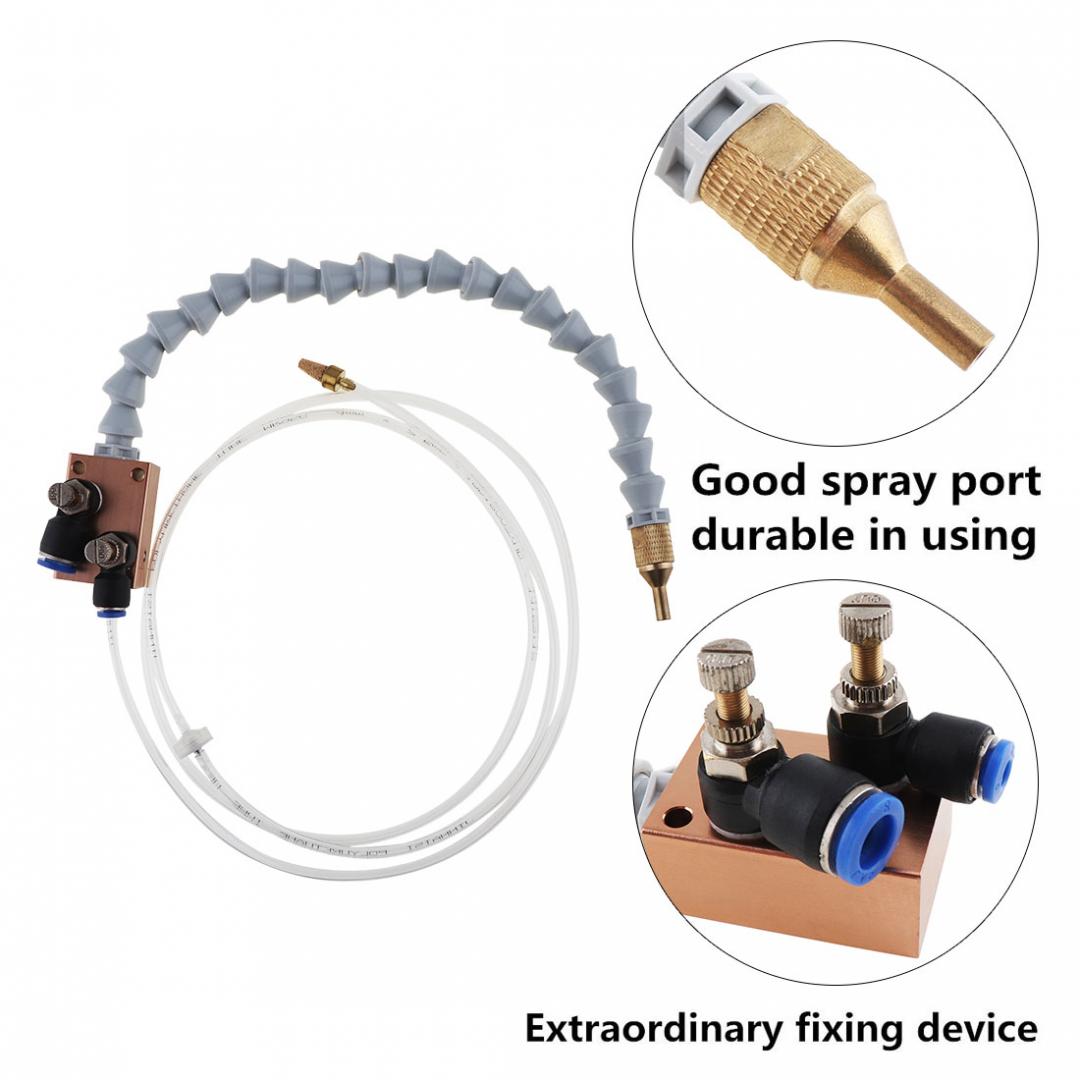 Mist Koelvloeistof Smering Spray Systeem Met Dubbele Throttle En 8Mm Air Pijp Voor Metalen Snijden Graveren Cooling Machine