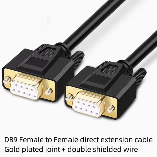 DB9 Serial Cable RS232 COM Data Cable DB9 Female to Female Male Direct Connection And Cross Cable: Red / 0.8m
