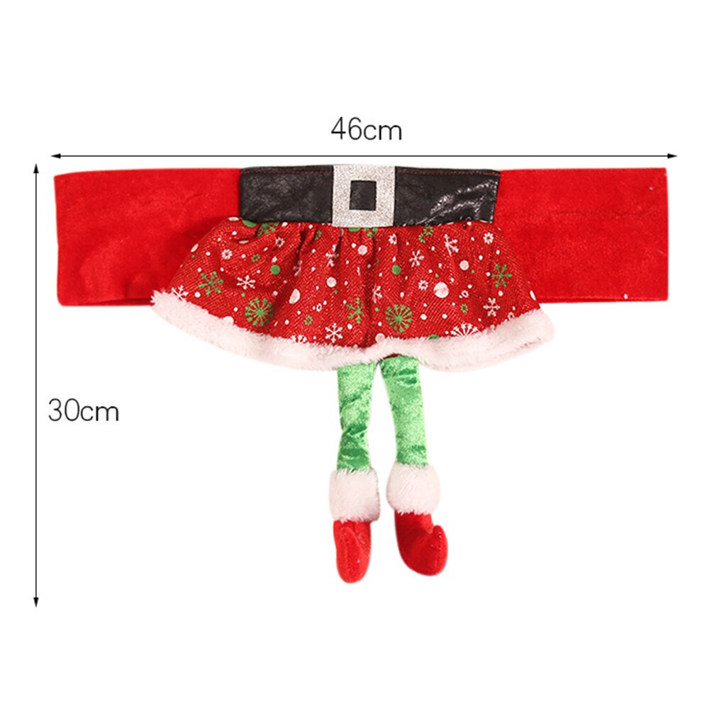 Sød julemands alf gir mønstre juledekorativt stolebetræk til familierestaurant komfortabelt maskinvaskbar boligindretning