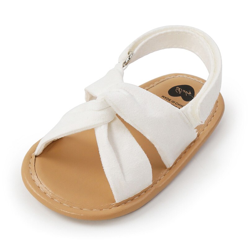 Leuke Zomer Baby Sandalen Bows Cross Knoop Kids Baby Meisje Jongen Schoenen Zachte Zool Antislip Peuter Crib Schoenen babyschoenen: style2 white / 0-6 Months