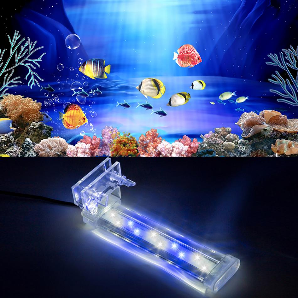 Waterdichte Led Aquarium Licht Duiken Clip Licht Aquarium Verlichting Aquatische Planten Licht Aquarium Decoratie Eu Plug