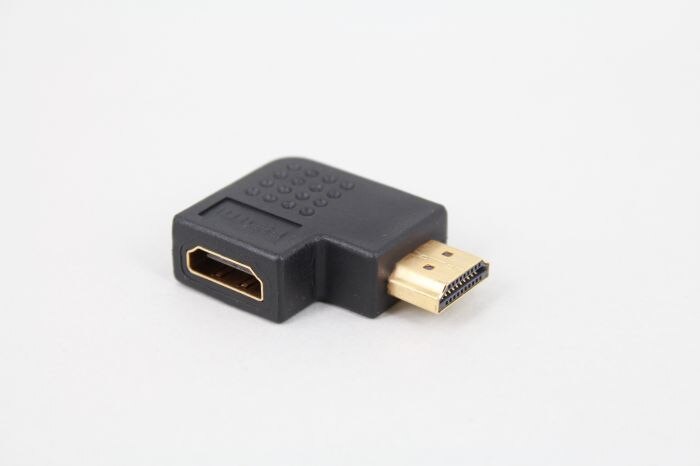 90 Degree Right Angle Male to Female Adapter Cable Connector HDMI-compatible HDTV