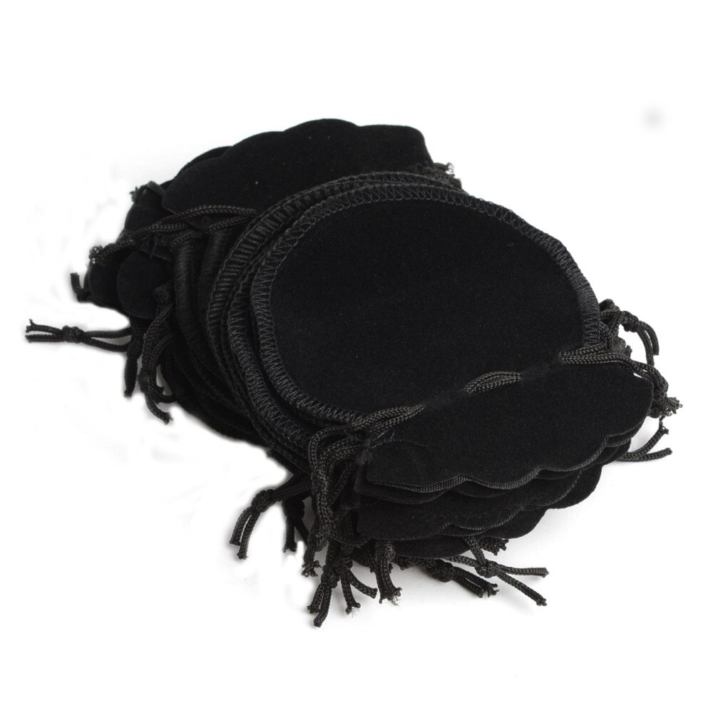 100Pcs Cheap Lovely Thin Velvet Pouch Drawstring Jewelry Bag 70*80mm,Party Year Christmas Wedding Bag