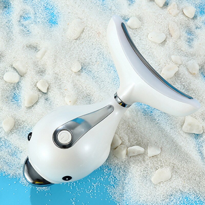 3 Colors LED Photon Therapy Neck Massager Face Lifting Tool Heating Skin Tighten Reduce Double Chin Anti-Wrinkle Remove Device