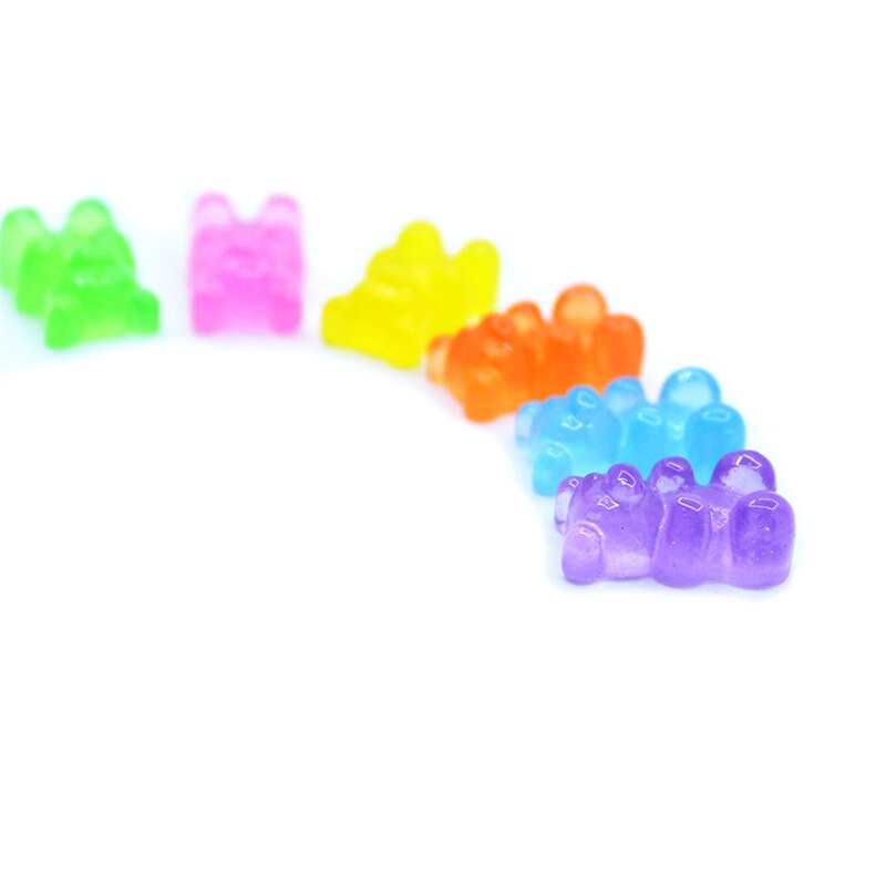 10Pcs Gesimuleerde Beer Snoep Polymeer Slime Doos Speelgoed Voor Kinderen Charms Lizun Boetseerklei Diy Kit Accessoires Kids Plasticin