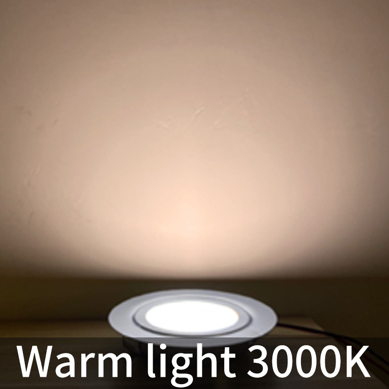 Spot led slim inbyggd spotlight tak downlight 110v-220v köksskåp vitrinskåp badrumslampa inbyggd: Varm vit / Inte dimbar
