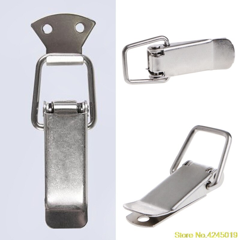 4 Pcs Hardware Cabinet Boxes Spring Loaded Latch Catch Toggle Hasp