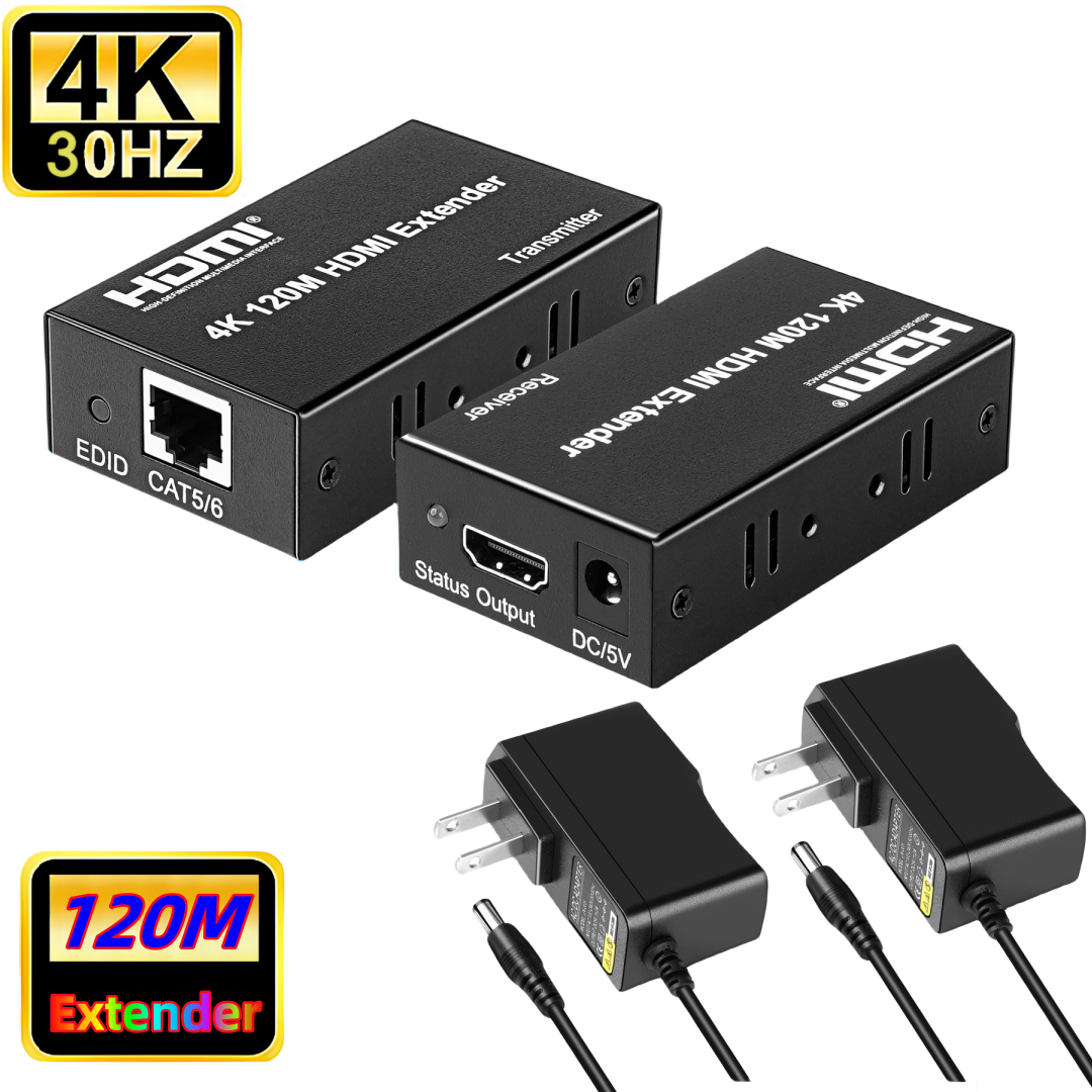 120M 4K HDMI Extender 60M 1080p HDMI Audio Video Signal amplifier over expander to RJ45 Cat5e/6 cable Transmitter Receiver Lapto