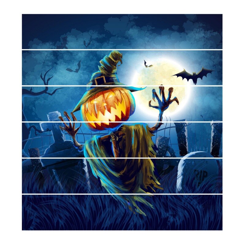 2 Autocollants 3D Halloween Pour Sol - Zombie Et Citrouille, PVC Adhésif, Ambiance Effrayante Facile à Poser