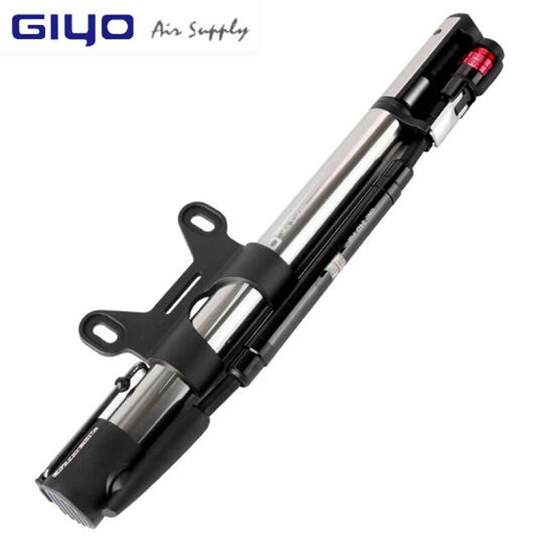 GIYO Hogedruk schokpomp (350 PSI) - Sterk hendelslot voor geen luchtverlies, aluminium vat, 1,5 inch wijzerplaatmeter, micro-afstelontluchting, 360 ° roterende slang, gemaakt in Taiwan