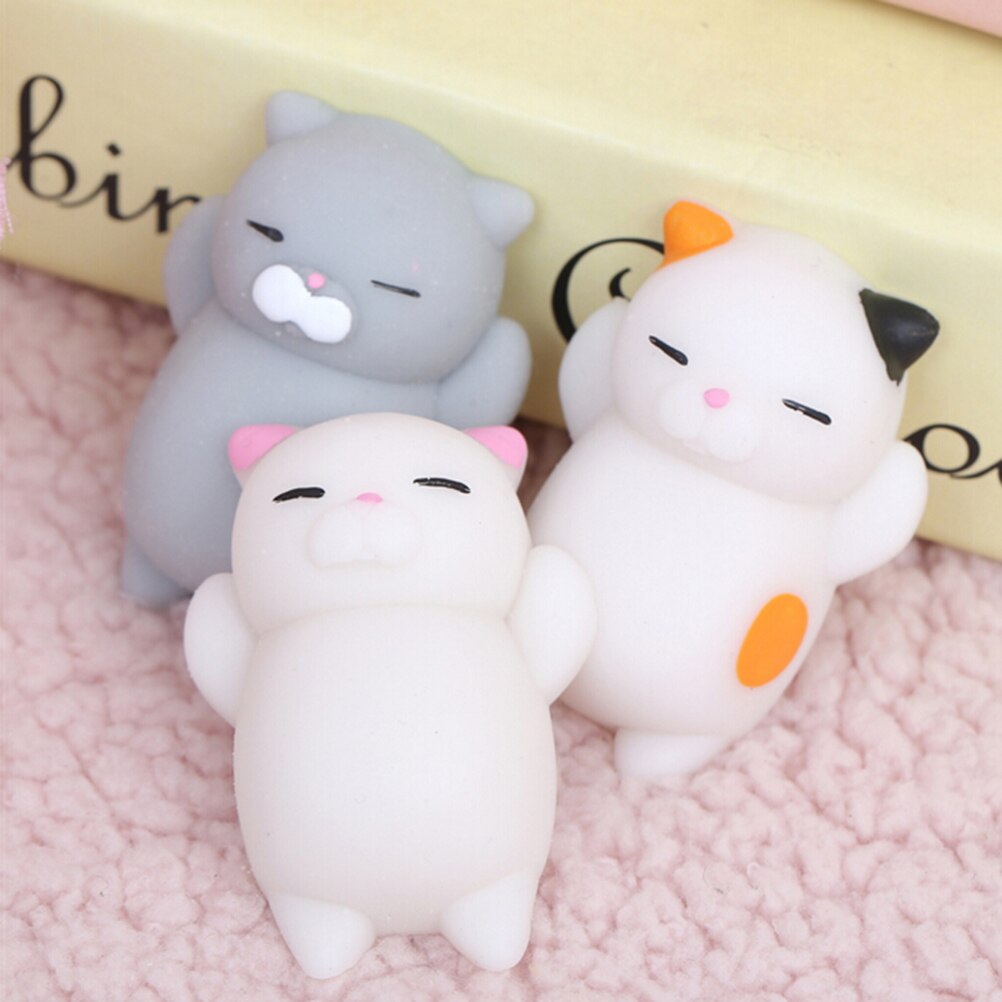 Mochi-gato blando para apretar, juguetes para niños y adultos, Kawaii, para aliviar el estrés, funda de teléfono, correas,