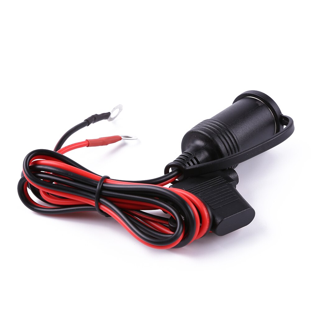 Cigarette Lighter Socket Solid Universal 12-24V Car Motorcycle Truck Cigarette Lighter Socket with Fuse+Cable