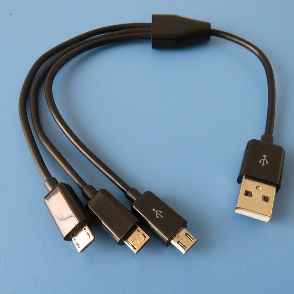 25Cm 3ft 3 In 1 Micro Usb Kabel Power 3 Micro Android Usb Apparaten Tegelijk