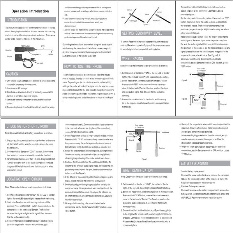 Automotive Short Circuit Finder Tester Cable Wire Tracer Automobile Breakpoint Line Finder Car Disconnection Detection EM415PRO