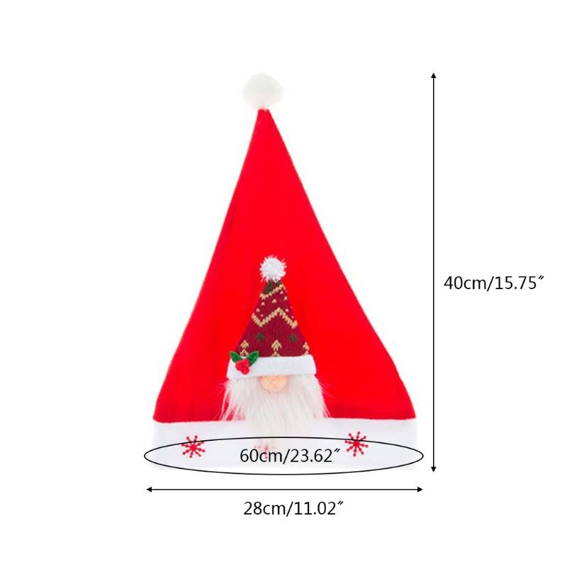 Gorro navideño de Gnomo sueco, gorro de muñeco de Papá Noel, gorro Unisex para y vacaciones, decoración del hogar E15B