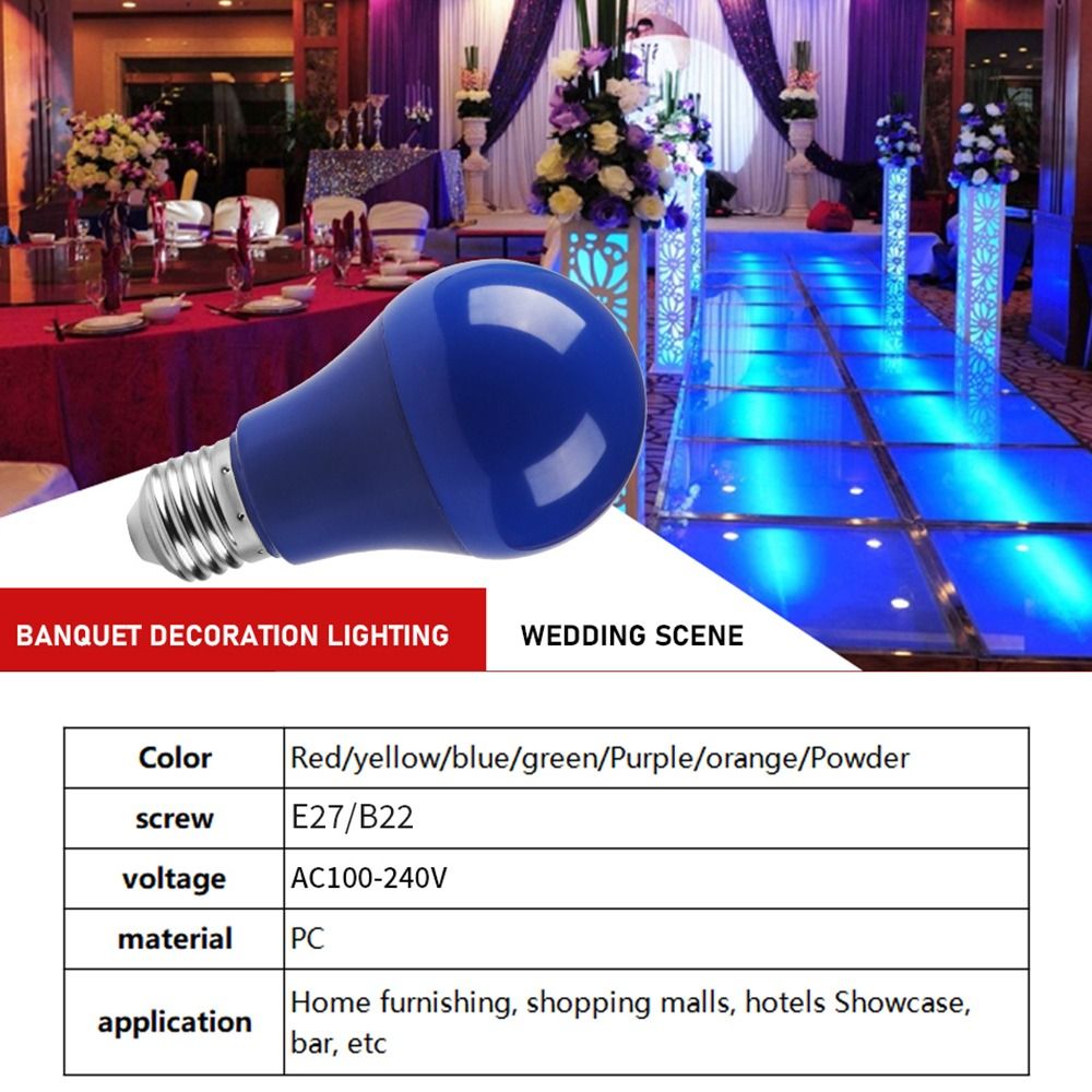 LED bunte Glühbirne Lampe E27 B22 Basis bunte LED Licht Lampada Ampulle 8W AC 240-V Taschenlampe A60 Glühbirnen Wohnkultur