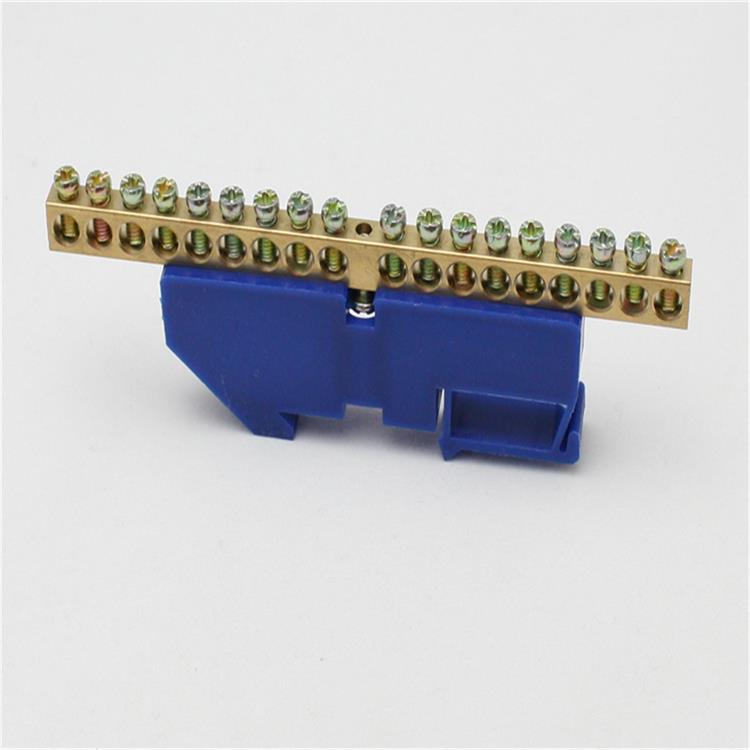 1 st. jda 5-0609 verdeeldoos railtype aansluiting koperen staaf koperen klemmenstrook bedradingsblok vlamvertragend kunststof
