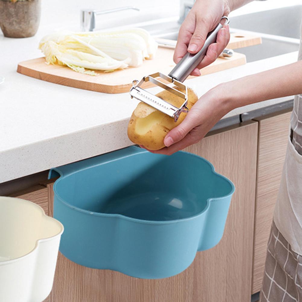 Wall Mounted Hanging Waste Bin Kitchen Cabinet Door Hanging Trash Bin Garbage Car Trash Can Rubbish Container Home Kitchen Tool