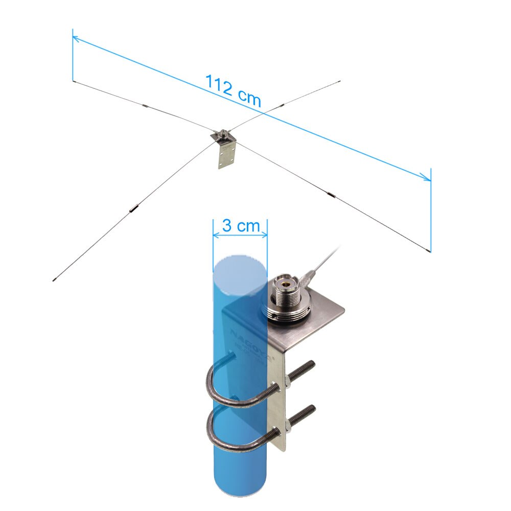 Nagoya Re-05 Antenne Beugel 10-1300Mhz Grond Redical Voor Mobiele Radio SO239-PL259/Nmo Antenne Versterken