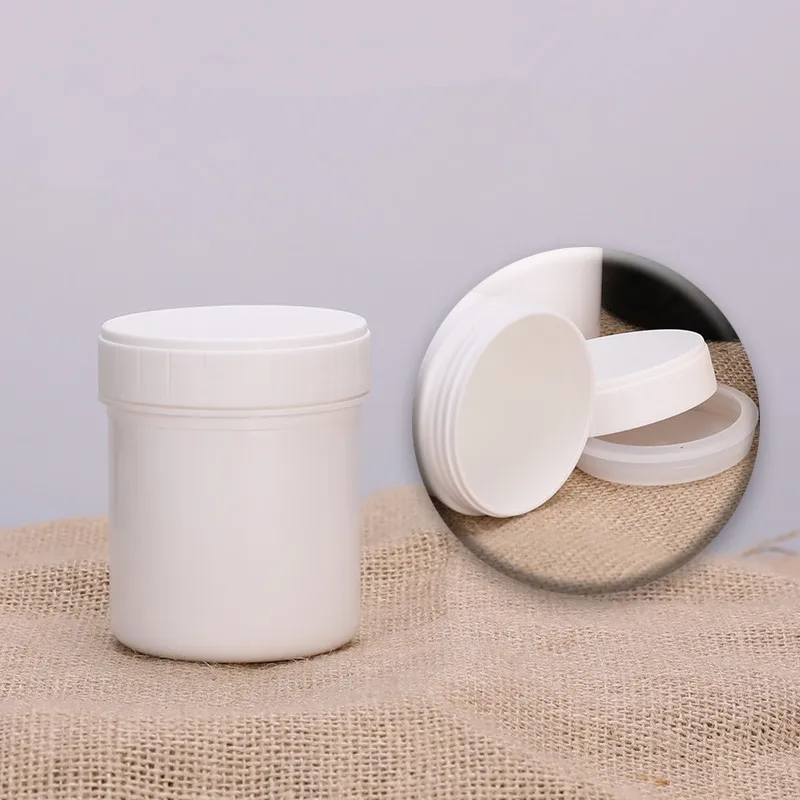 1000ml Wide Mouth plastic jar with inner and outer lid Food Grade HDPE Storage Container Leakproof Food Bottle