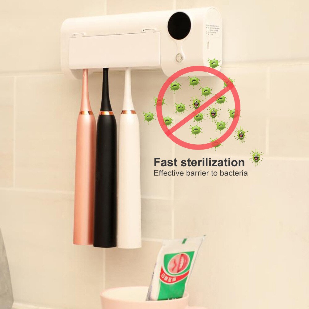 Toothbrush UV sterilizer 2 in 1 UV Light Toothbrush Holder Bacteria Killing Anti-Bacteria Toothbrush Cleaning Machine