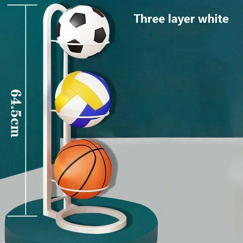 Indoor Children Basketball Storage Rack Put Ball Football Storage Basket Placed Rack Kindergarten Volleyball Stand Holder Space: Light purple
