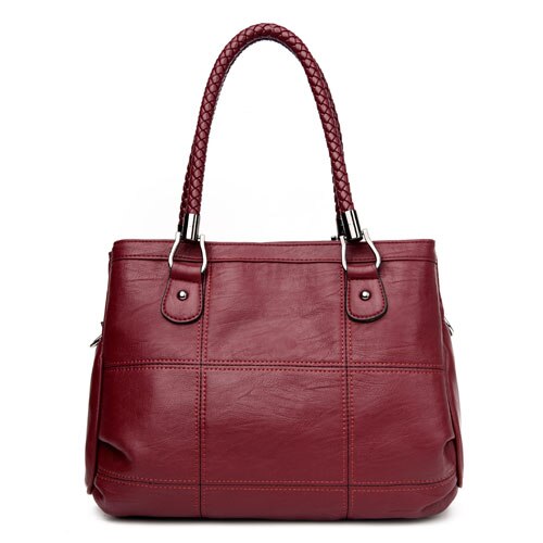 women messenger bags for women leather handbags women handbags Crossbody Bags Shoulder Bags bolsos 3065: Burgundy