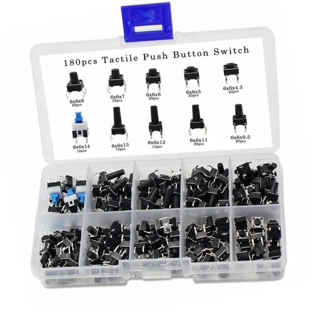 180x Momentary Tactile Micro Push Button Switches Afstandsbediening Assortiment Tool