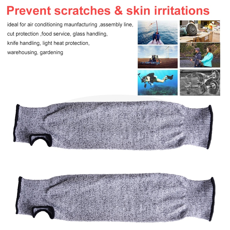 5 Level Anti Cut Arm Sleeves Cut Resistant Sleeves Safety Gloves Anti Cut Arm Sleeves Protects the Arm From Heat and Cutting