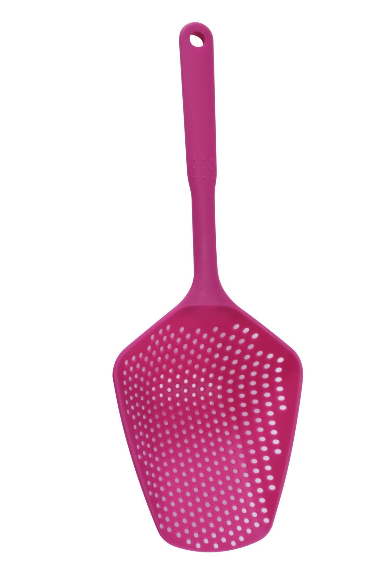 Non-Stick Water Leakage Shovel Long Scoop Plastic Hangable Storage Kitchen Gadgets Portable Cooking Tool Kitchen Accessories: rose red