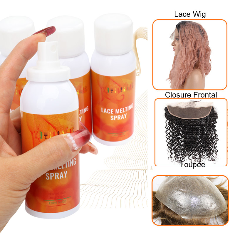 Spray de fusión y sujeción de encaje, adhesivo de cabello sin pegamento para asegurar pelucas delanteras de encaje, Spray de fusión de encaje para pelucas de cierre