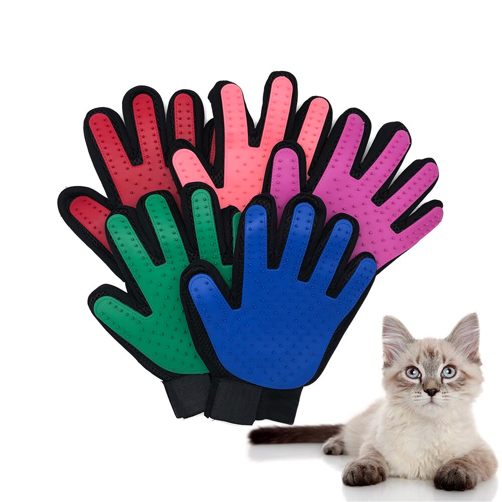 Handschoen Voor Katten Kat Grooming Siliconen Hond Borstel Handschoen De Vergieten Zachte Efficiënte Pet Grooming Handschoen Hond Bad Kat schoonmaken