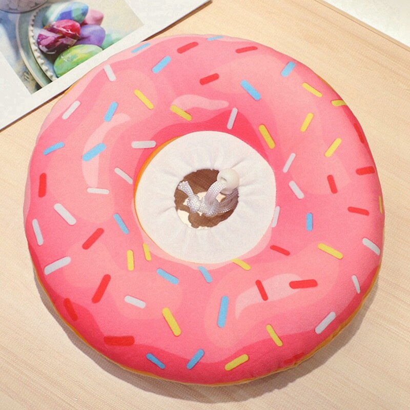 Donuts Shape Pet Protective Collar Anti-bite Lick Dog Neck Cone Recovery Surgery Wound Healing Cat Dogs Health Collar M: P / L