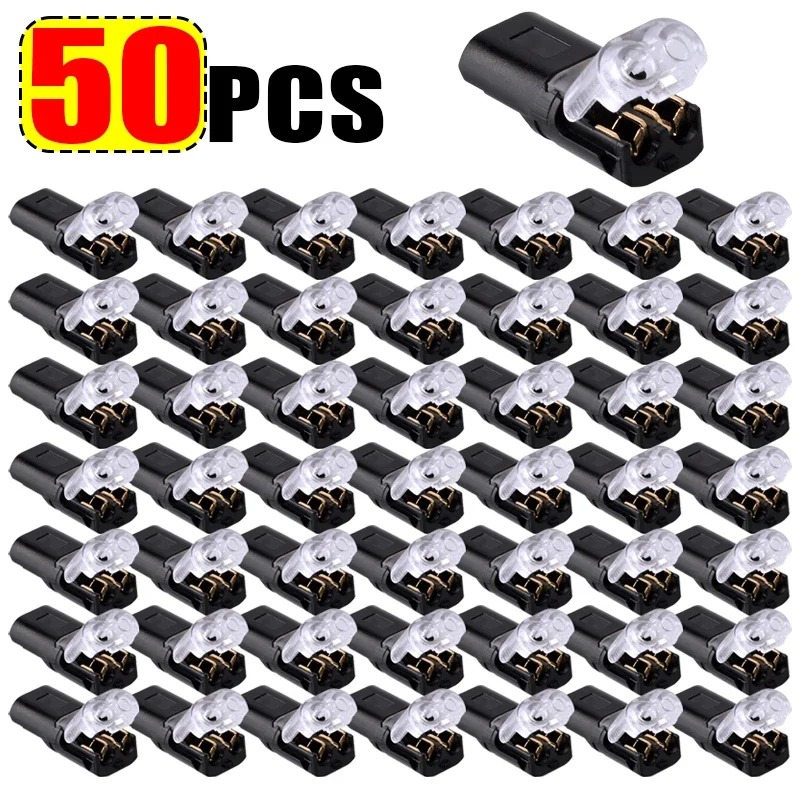 Universal- Auto Schnell Draht Stecker 2-Stift Typ Elektrische Kabel Stecker Wasserdicht Solderless Multifunktions Stecker Auto Zubehör: Elfenbein
