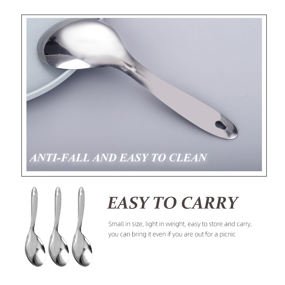 Cuchara de Metal para arroz, utensilio de cocina, útil, 3 piezas