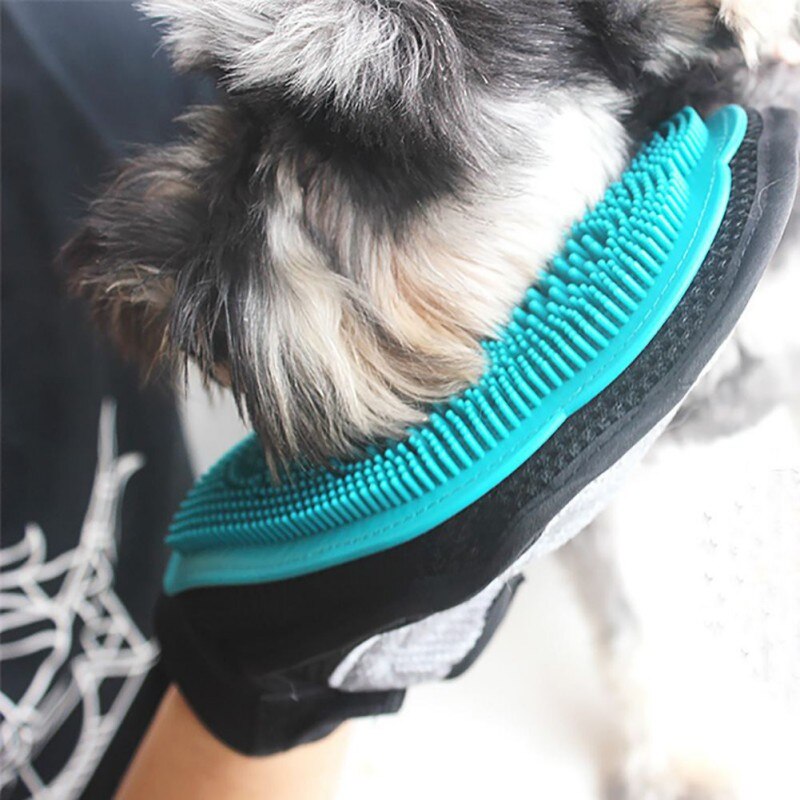 Brosse pour chien de compagnie | Gant de toilettage à Double usage, gant de toilettage de chien doux, peigne de grande paume ronde pour nettoyer les cheveux amples