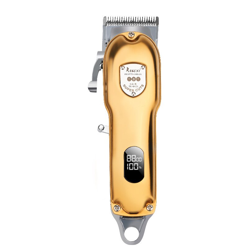 Mlhj Professionele Draadloze Tondeuse Alle Metalen Elektrische Professionele Tondeuses Mannen Kapper Tondeuse Salon: Goud