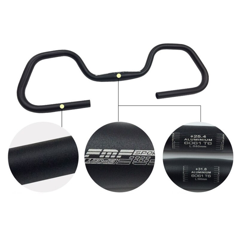 1pcs 25.4mm Bicycle Handle Bar Aluminum Alloy Bike Trekking Bar Wear-resistant Mountain Road Bike Butterfly Handle