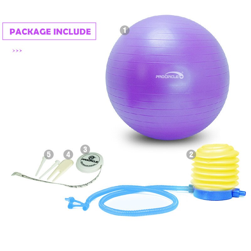 Stabiliteit Oefening Bal 65 cm/75 cm Balance Ball Bevalling Bal met Luchtpomp Anti-Slip Anti- burst Ondersteunt 2000lbs Geweldig voor Yoga